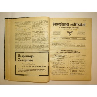 Regulatory and official journal of the Reichsgau of the Oberdonau- 1943. Espenlaub militaria
